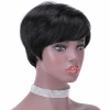 Chan Xiu African Real hair wig Short Hair Full mechanism Wig Female pixie wigs human hair wigs Item Picture